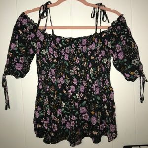 Aeropostale Off-the-Shoulder Floral Top